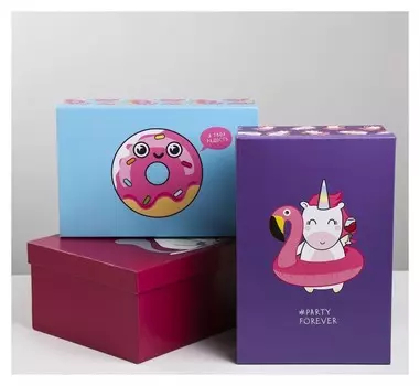 Набор подарочных коробок 3 в 1 «Персонажи», 24.5 × 14.5 × 8 - 29.5 × 19.5 × 10 см