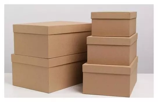 Набор подарочных коробок 5 в 1 «Крафт», 22 × 14 × 8.5‒ 32.5 × 20 × 12.5 см