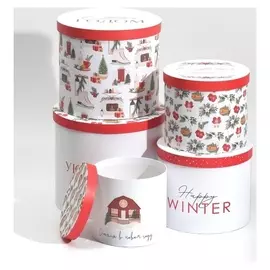 Набор подарочных коробок 5 в 1 «Уютного нового года», 13 × 14‒19.5 × 22 см