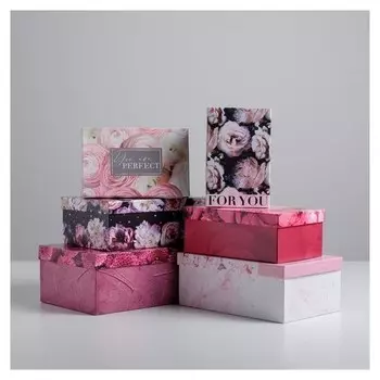 Набор подарочных коробок 6 в 1 «Цветочный», 20 х 12.5 х 7.5 ‒ 32.5 х 20 х 12.5 см