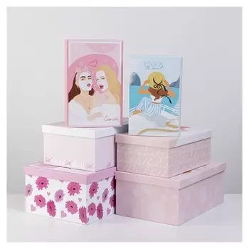 Набор подарочных коробок 6 в 1 «Girls», 20 х 12.5 х 7.5 ‒ 32.5 х 20 х 12.5 см