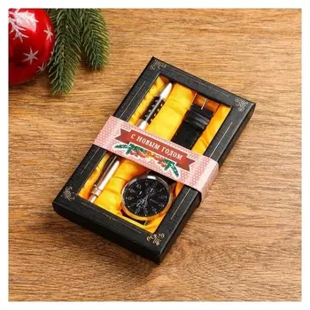 Набор подарочный 2в1 Ручка и часы