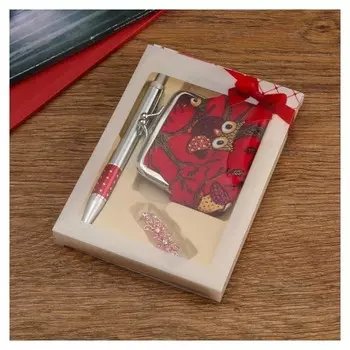 Набор подарочный 3в1 (Ручка, кошелек, заколка)