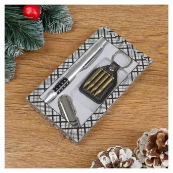 Набор подарочный 3в1 (Ручка, нож швейцарский, брелок-патроны)