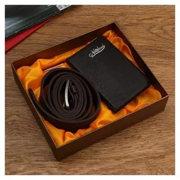 Набор подарочный 3в1 (Ручка, ремень, блокнот)