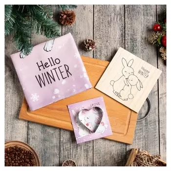Набор подарочный этель Hello Winter: кух. полотенце и акс.