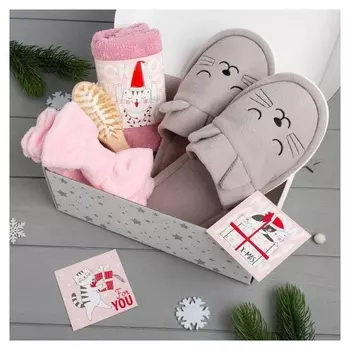 Набор подарочный «Новый год: Merry Catmas» полотенце и аксессуары