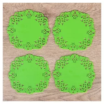 Набор подставок под горячее 10 см "Чаепитие" 4 шт