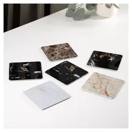 Набор подставок под горячее «Камень», 6 шт, МДФ