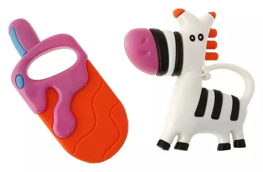 Набор погремушек "Зебра и эскимо" 2 шт