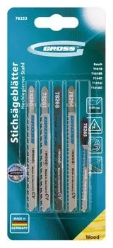 Набор полотен для электролобзика по дереву, 5 шт