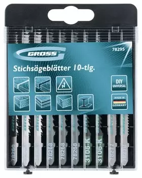 Набор полотен для электролобзика универсальный, 10 шт, Diy, пластиковый кейс