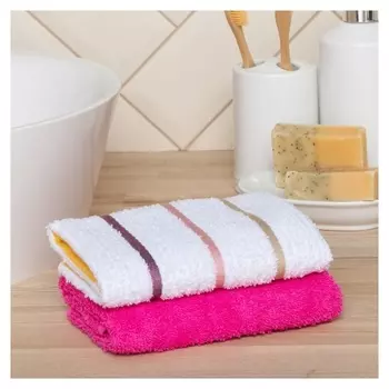 Набор полотенец Lovelife Rainbow 30х50 см - 2шт; цвет розовый, 100% хл, 400 гр/м2