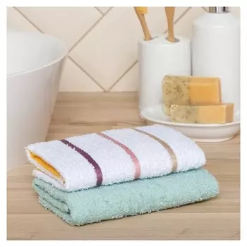 Набор полотенец Lovelife Rainbow 30х50 см - 2шт; цвет светло-зелёный, 100% хл, 400 гр/м2