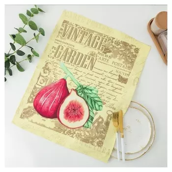 Набор полотенец в пакете Три фрукта 45х60 см, 3 шт, вафля, 160 гр/м2, хлопок 100%