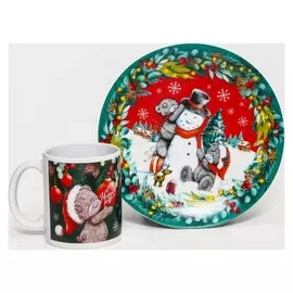 Набор посуды "Счастливого нового года", Me To You, кружка 350 мл, тарелка 20 см