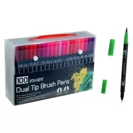 Набор профессиональных маркеров, 100 штук/100 цветов, двусторонний