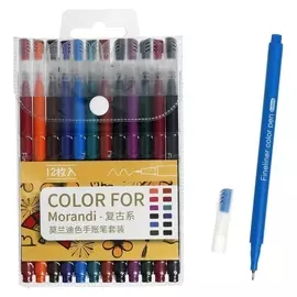 Набор профессиональных маркеров, темная палитра, 12, цветов 0.4 мм