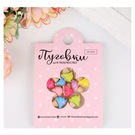 Набор пуговиц пластик "Мороженка" 2х1,1 см н-р 15 шт 11,2х1,5х7 см