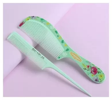 Набор расчёсок Цветочный узор