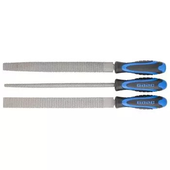 Набор рашпилей 250 мм, 3 шт, двухкомпонентная рукоятка