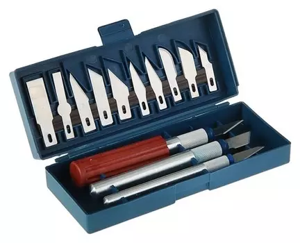 Набор резцов по дереву Lom, пластиковая рукоятка, 13 шт.