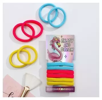 Набор резинок для волос "Enjoy And Dream", D= 3,5 см