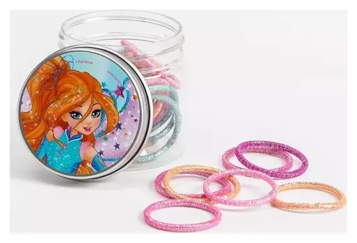 Набор резинок для волос в банке "Блум", 20 шт, винкс