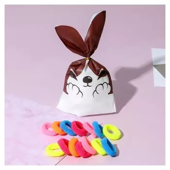 Набор резинок в формовом пакете "Забавный корги", 80 шт., диам 2 см