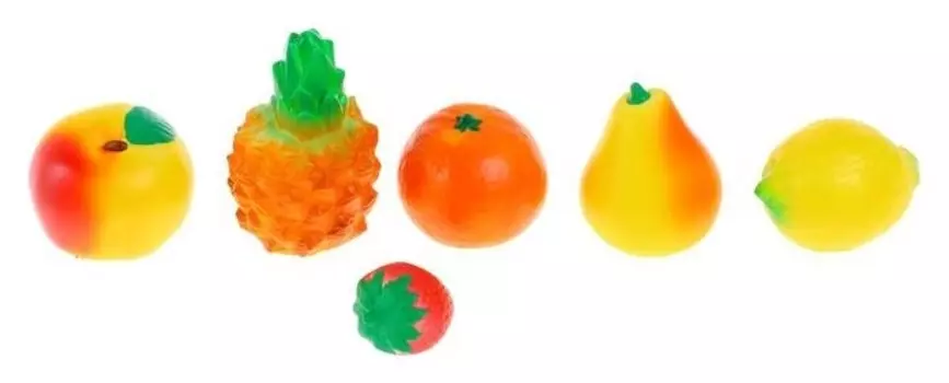 Набор резиновых игрушек Фрукты