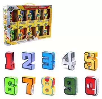 Набор роботов "Робо цифры 0 9", трансформируется