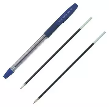 Набор ручка шариковая Pilot, синяя, 0.5мм + 2 смен. стержня
