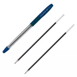 Набор ручка шариковая синяя, 0.7мм + 2 сменных стержня