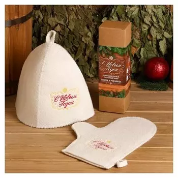 Набор "С новым годом" шапка, рукавица