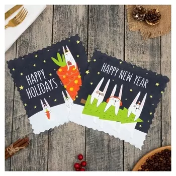 Набор салфеток для уборки доляна "Hollidays" 20х20 см-2 шт, микрофибра