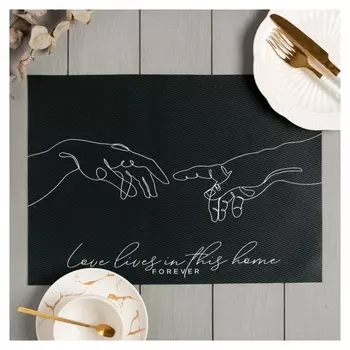 Набор салфеток на стол 2 шт. "Love Lives" 40*29 см