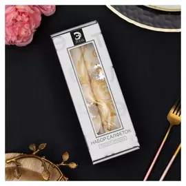 Набор салфеток с декоративными кольцами «Вензель» 46х46 см - 2 шт, 100% хл, саржа 190гр/м2