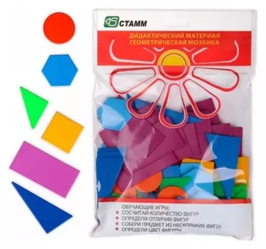 Набор счетного материала геометрическая дм01 мозаика эконом