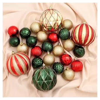 Набор шаров пластик 38 шт "Новогодний маскарад"