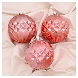 Набор шаров пластик D-10 см, 3 шт "Гроуни" красный