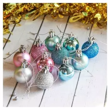 Набор шаров пластик D-2,6 см, 25 шт. Шарм