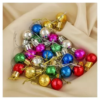 Набор шаров пластик D-2 см, 24 шт "Диско"