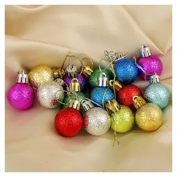 Набор шаров пластик D-3 см, 15 шт "Крапинка"