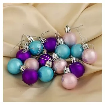 Набор шаров пластик D-3 см, 15 шт "Жемчуные"