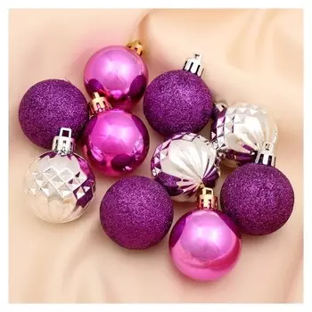 Набор шаров пластик D-4 см, 24 шт "Виолет"