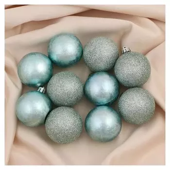 Набор шаров пластик D-5 см, 10 шт "Туманный блеск"