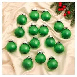 Набор шаров пластик D-5 см, 16 шт "Фелиция" зелёный