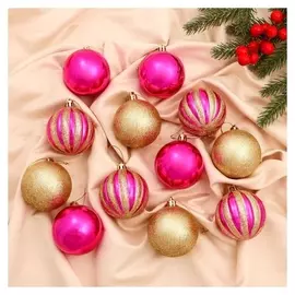 Набор шаров пластик D-6 см, 12 шт "Забава"