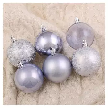 Набор шаров пластик D-6 см, 24 шт "Воздушный перелив" сиреневый