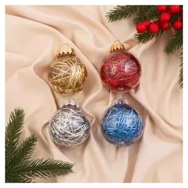 Набор шаров пластик D-6 см, 4 шт "Фестиваль"